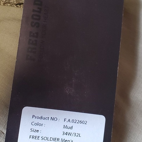 Free soldier OUTDOOR CONVERTIBLE HIKING PANTS WITH BELT nwts 34w x 32 - Picture 7 of 8